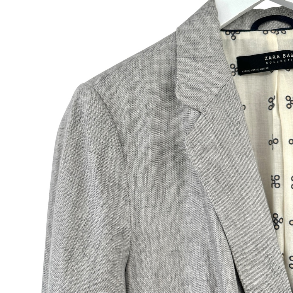 Zara Basic Collection Gray Classic Single Button … - image 5